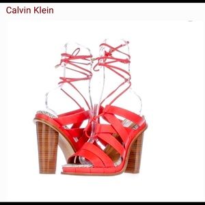 Calvin Klein Coral leather platform sandal